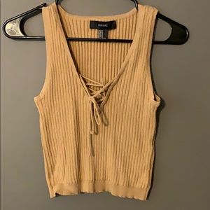 Sweater style tank crop top